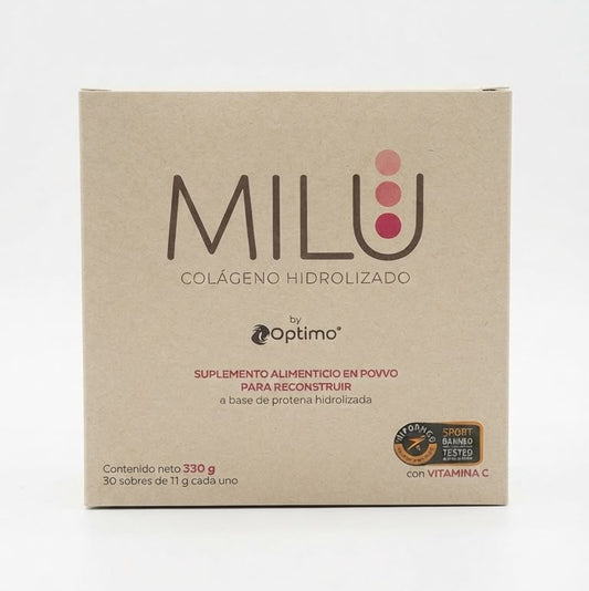 MILÚ Colágeno Hidrolizado by Optimo - Con Vitamina C y Certificación Informed Sport