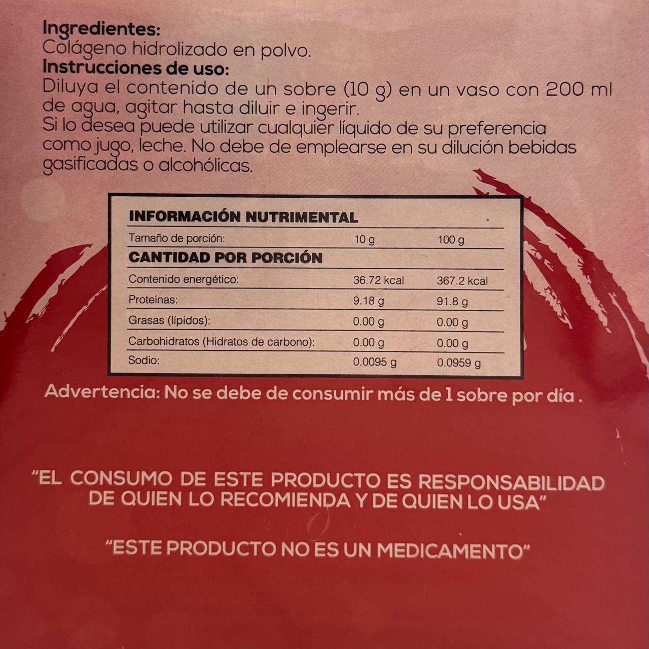 Colágeno Hidrolizado en Polvo by Optimo - 30 Sobres  Proteína Pura