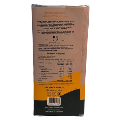 Chocolate Oscuro 70% Cacao con Sal de Mar - Kokolat (Bean to Bar)