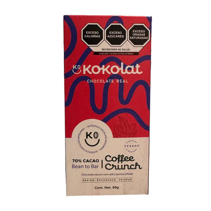 Chocolate Coffee Crunch - con Café y Quinoa- Kokolat (Bean to Bar)