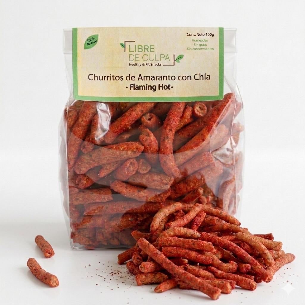 Churritos de Amaranto y Chía - Libre de Culpa