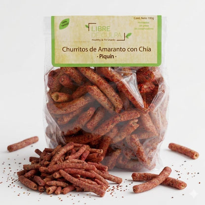 Churritos de Amaranto y Chía - Libre de Culpa