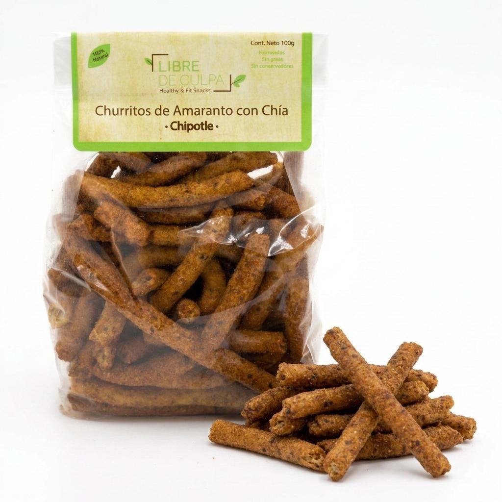 Churritos de Amaranto y Chía - Libre de Culpa