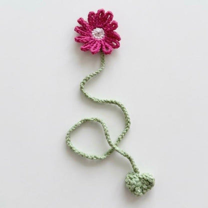 Separador de libro - Flor de Crochet