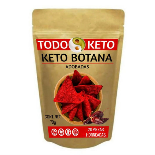 Keto Botana Adobada - Totopos Bajos en Carbohidratos y Sin Gluten (70g)