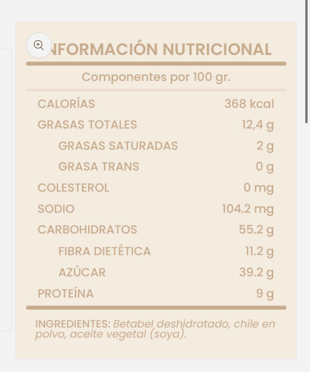 Chips de Betabel horneado Adobado 50g