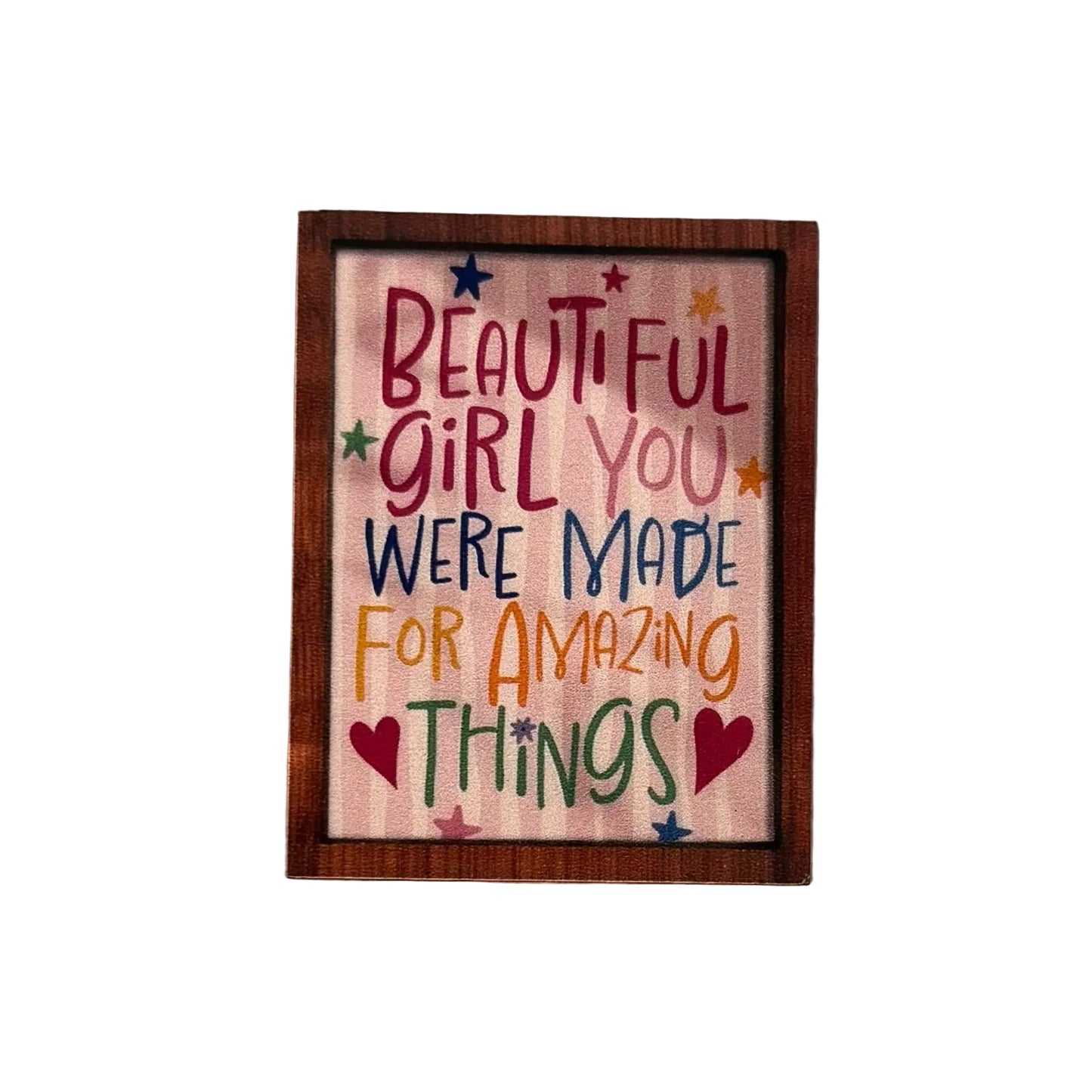 Mini Letreros Decorativos de Madera con Frases Inspiradoras