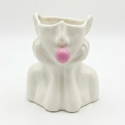 Maceta de Cerámica Lady Chicle - Decoración Estética para Plantas