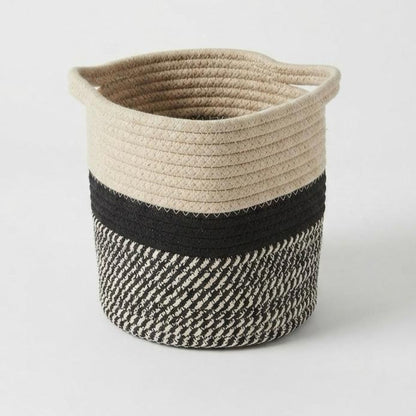 Canasta de Algodón Tejido – Estilo Minimalista y Moderno