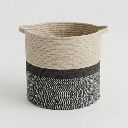 Canasta de Algodón Tejido – Estilo Minimalista y Moderno