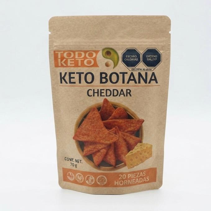 Keto Botana Queso y Jalapeño - Snack Bajos en Carbohidratos y Sin Gluten (70g)