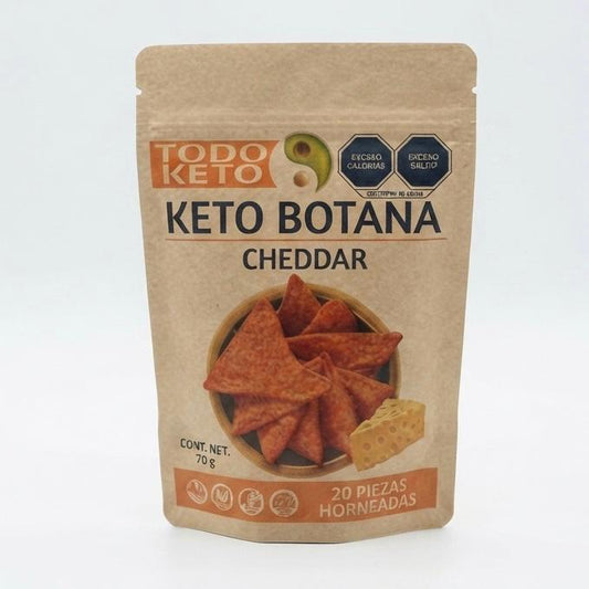 Keto Botana Queso y Jalapeño - Snack Bajos en Carbohidratos y Sin Gluten (70g)