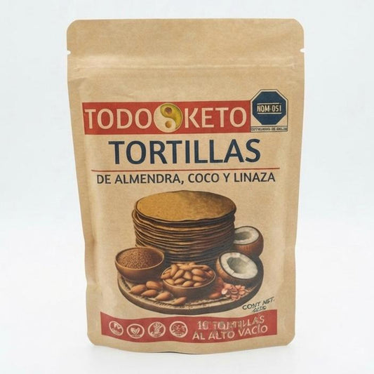 Tortillas Keto de Almendra, Coco y Linaza - Bajas en Carbohidratos - Todo Keto