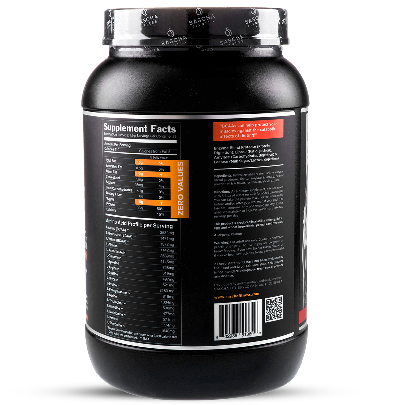 Proteína Sascha Fitness Crema de Cacahuate